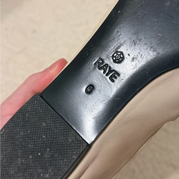 Revolve RAYE Joli Flat in Ivory / Black size 6 - Picture 4 of 7